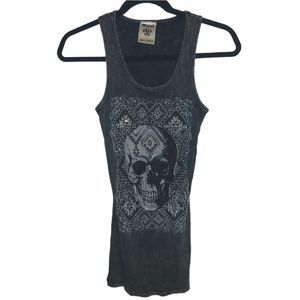 COPY - Vocal made in USA bedazzled grunge skull tank top